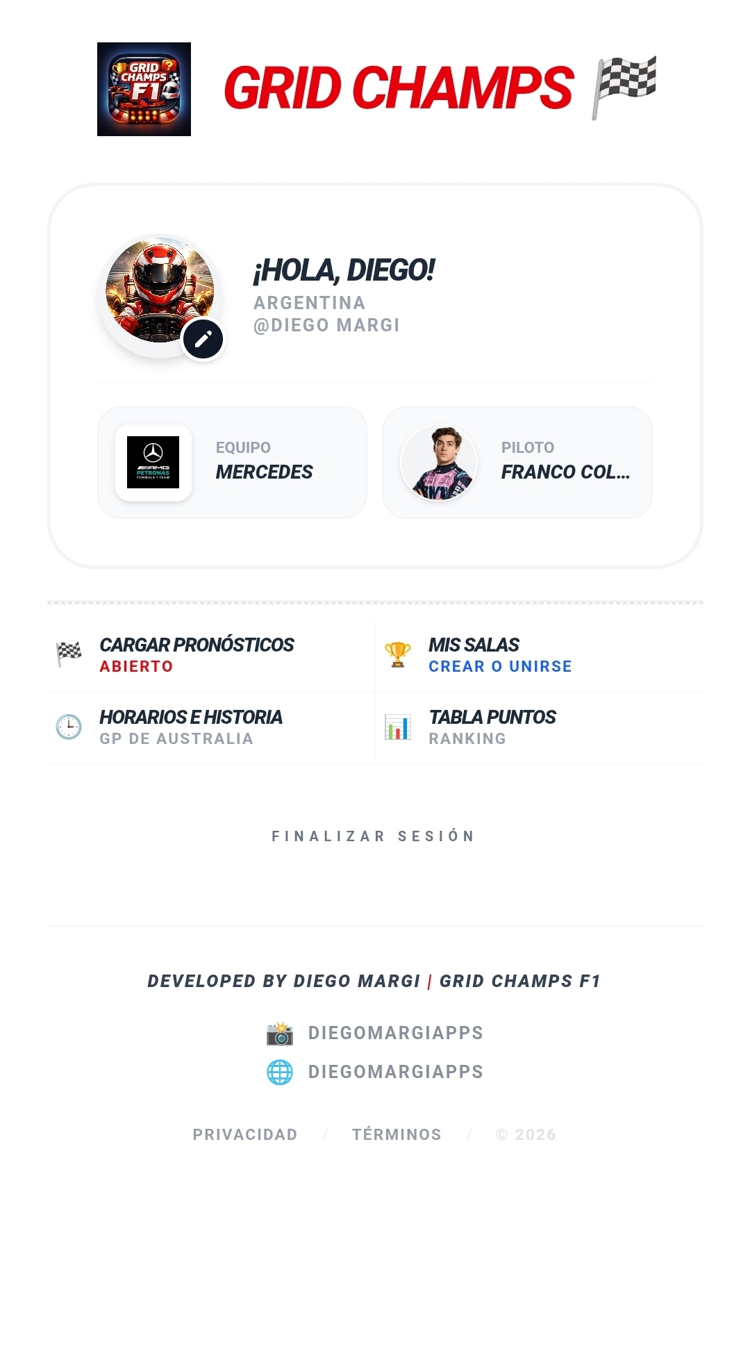 Captura de Grid Champs F1