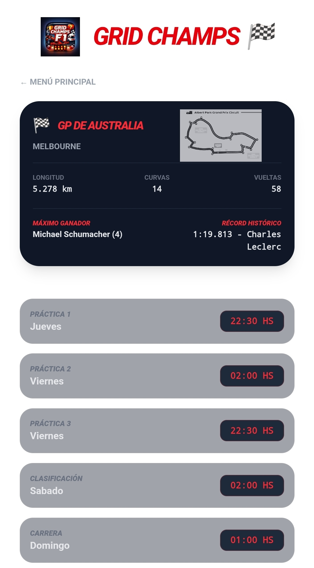 Captura de Grid Champs F1