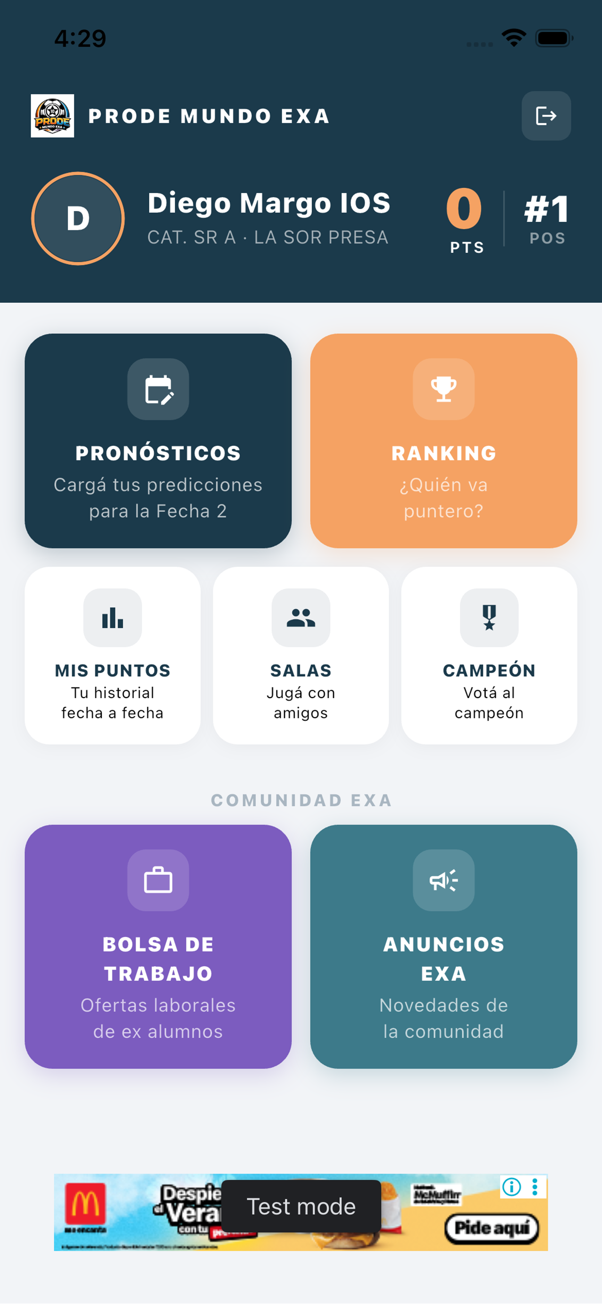 Captura de Prode Mundo Exa