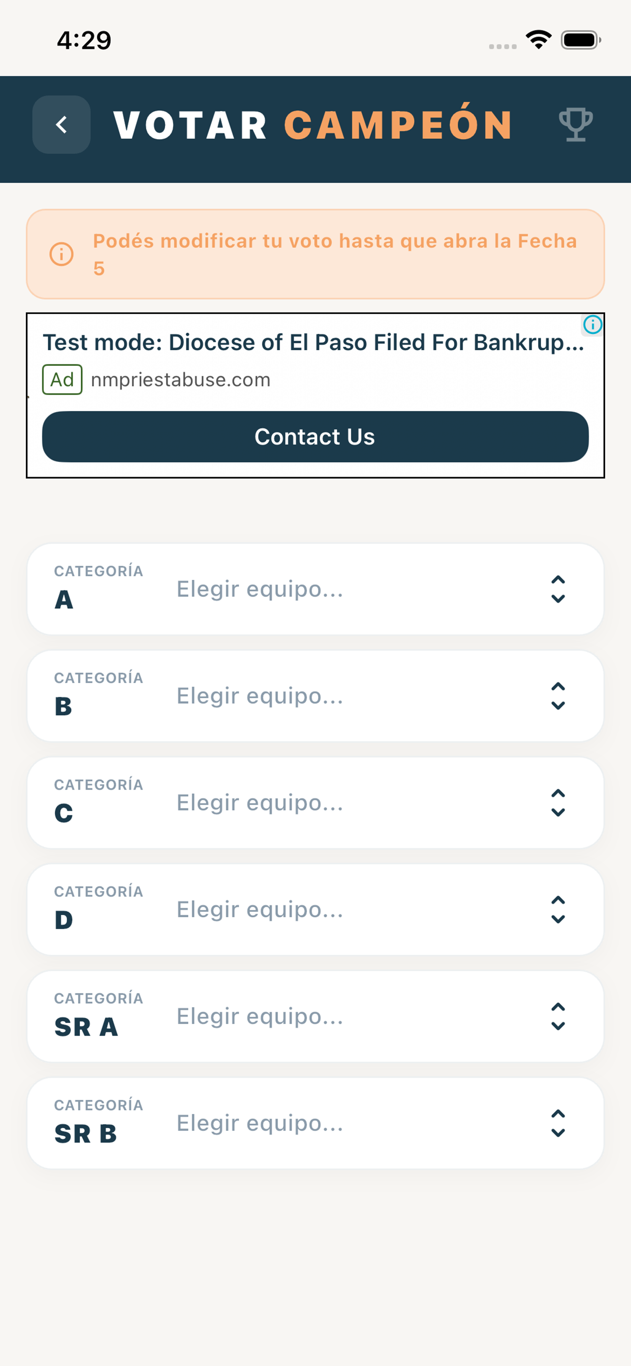 Captura de Prode Mundo Exa